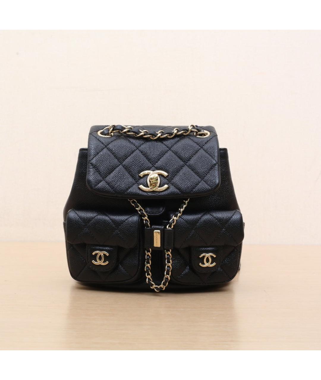 CHANEL Черный кожаный рюкзак, фото 3