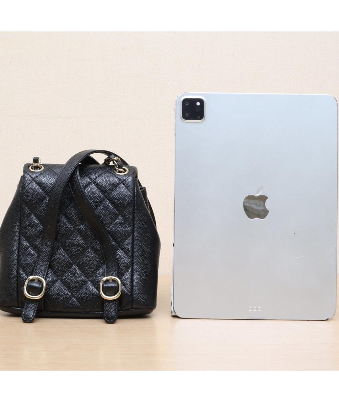 CHANEL Черный кожаный рюкзак, фото 7