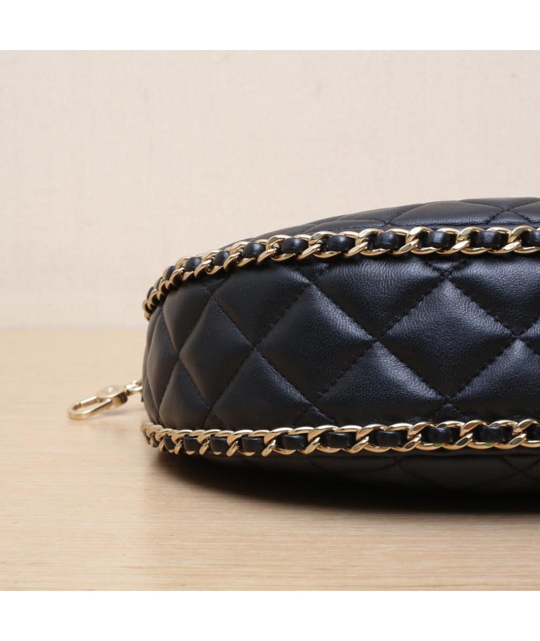 CHANEL Черная кожаная сумка через плечо, фото 9