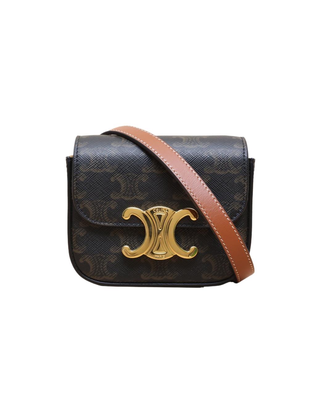 CELINE Коричневая сумка через плечо, фото 1