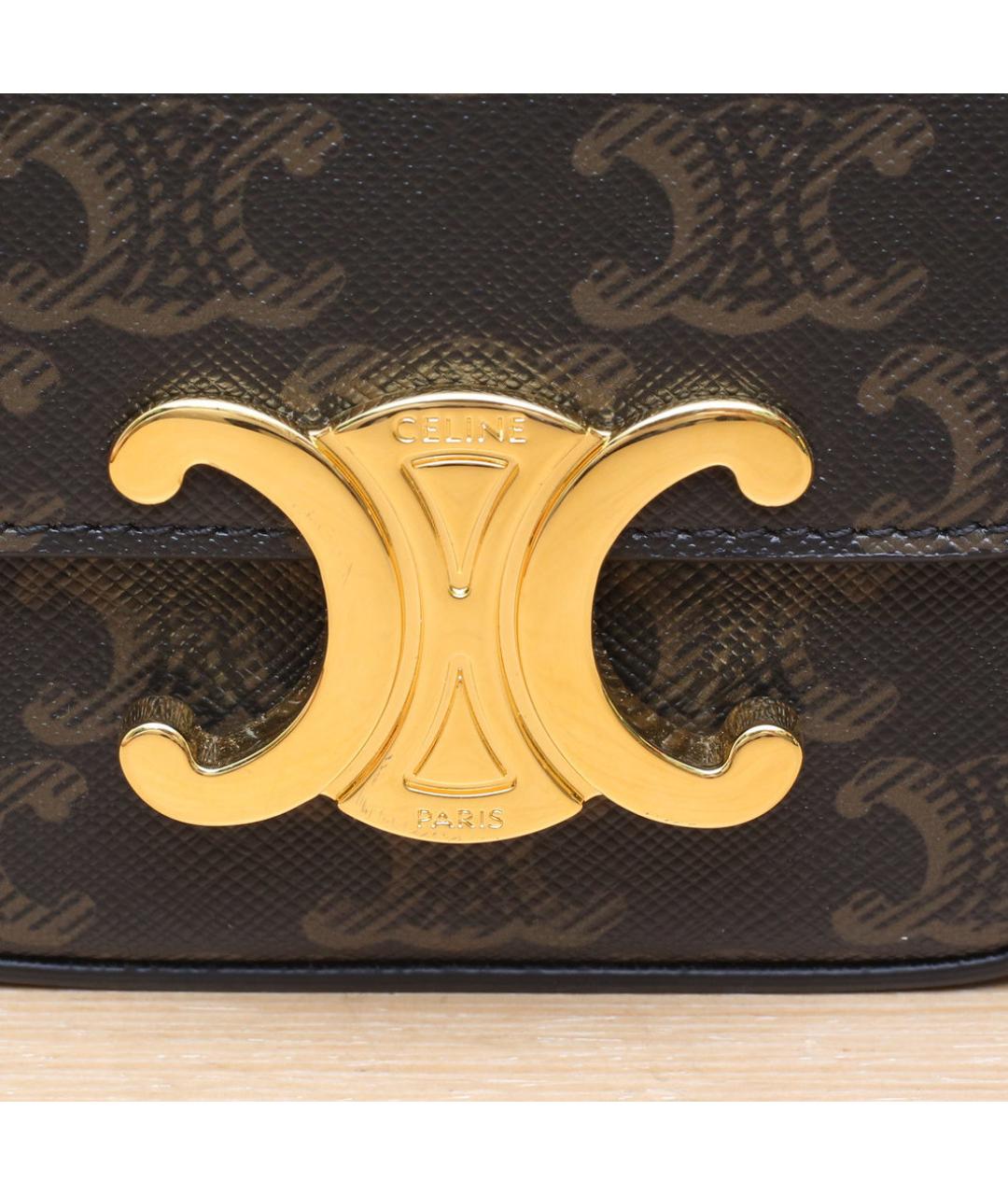 CELINE Коричневая сумка через плечо, фото 8