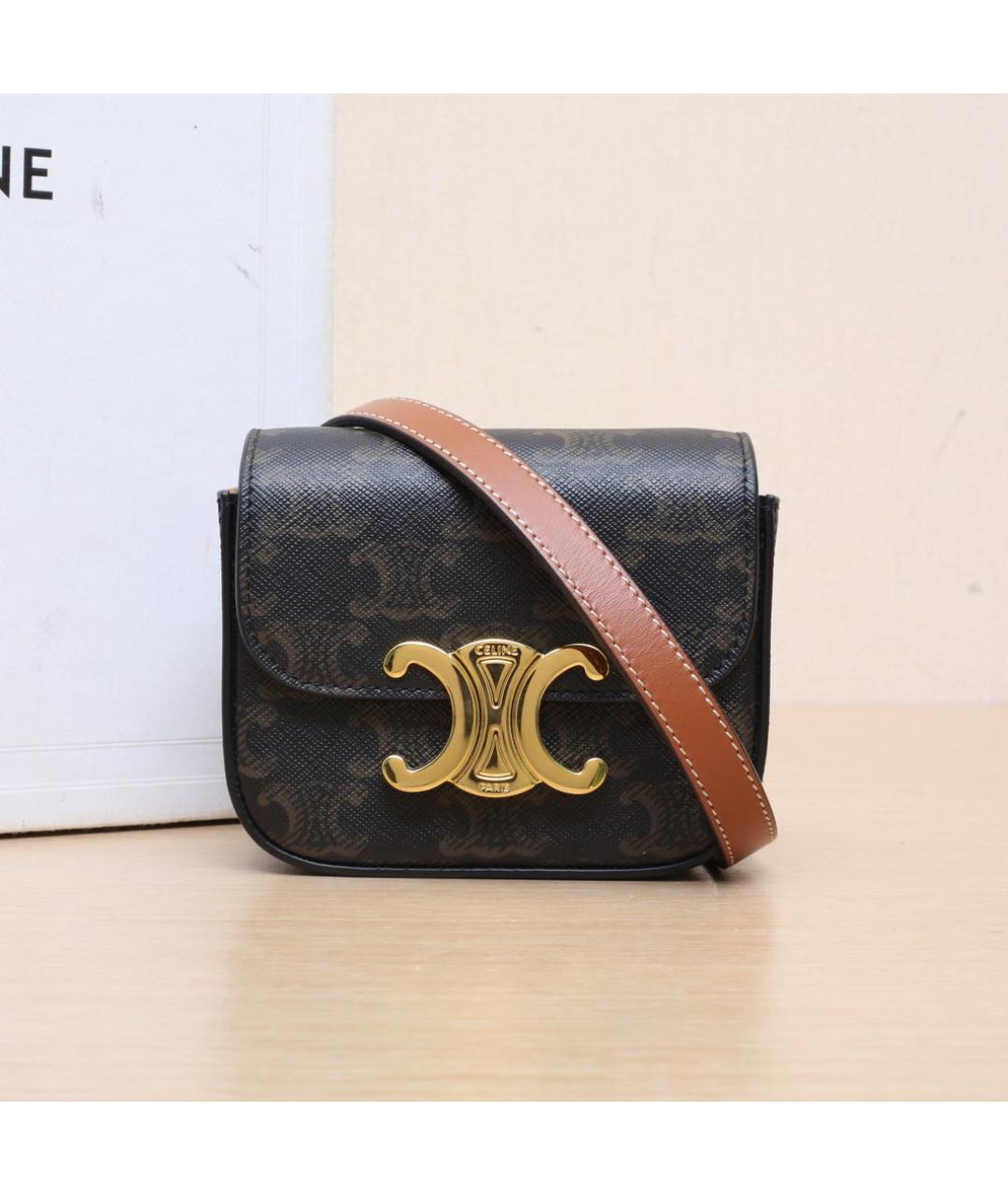 CELINE Коричневая сумка через плечо, фото 2