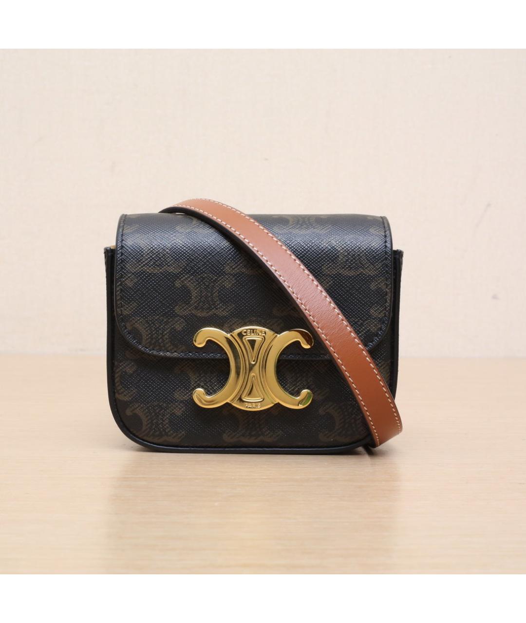 CELINE Коричневая сумка через плечо, фото 3
