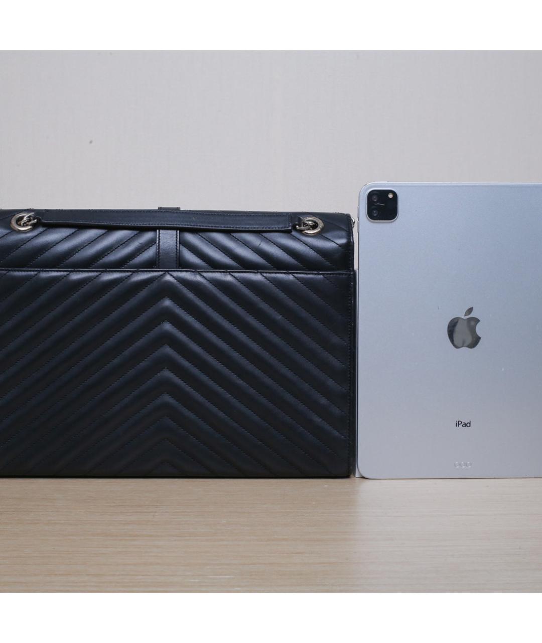 SAINT LAURENT Черная кожаная сумка через плечо, фото 7