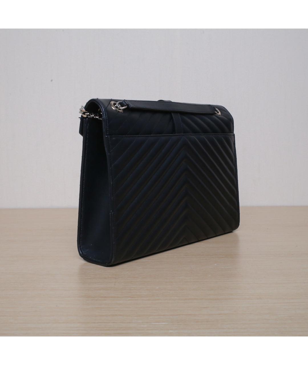 SAINT LAURENT Черная кожаная сумка через плечо, фото 6