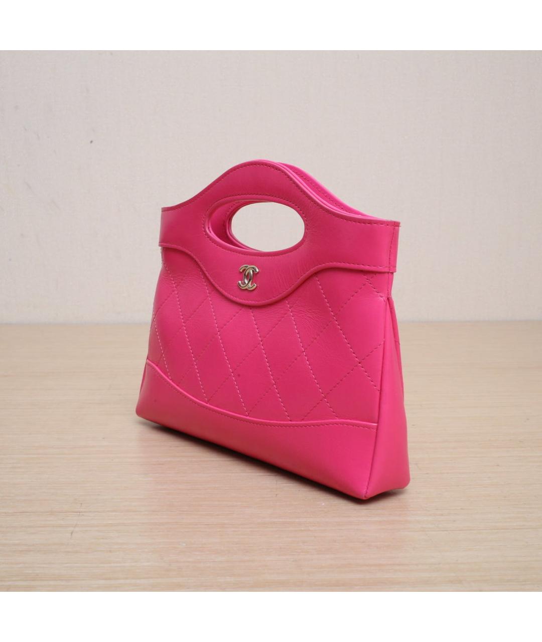 CHANEL Розовая кожаная сумка через плечо, фото 4