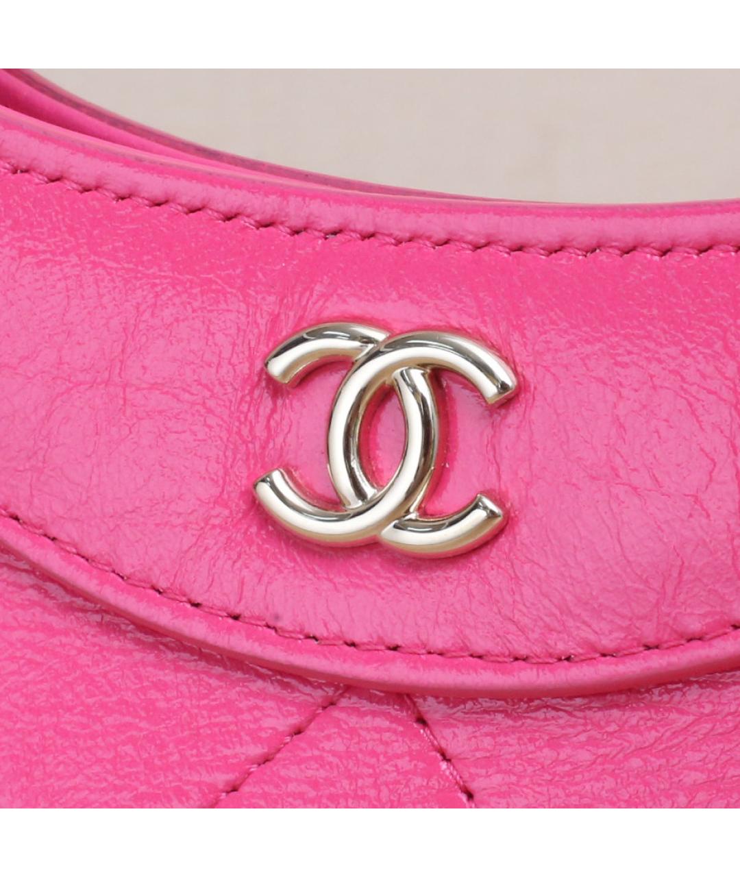 CHANEL Розовая кожаная сумка через плечо, фото 8