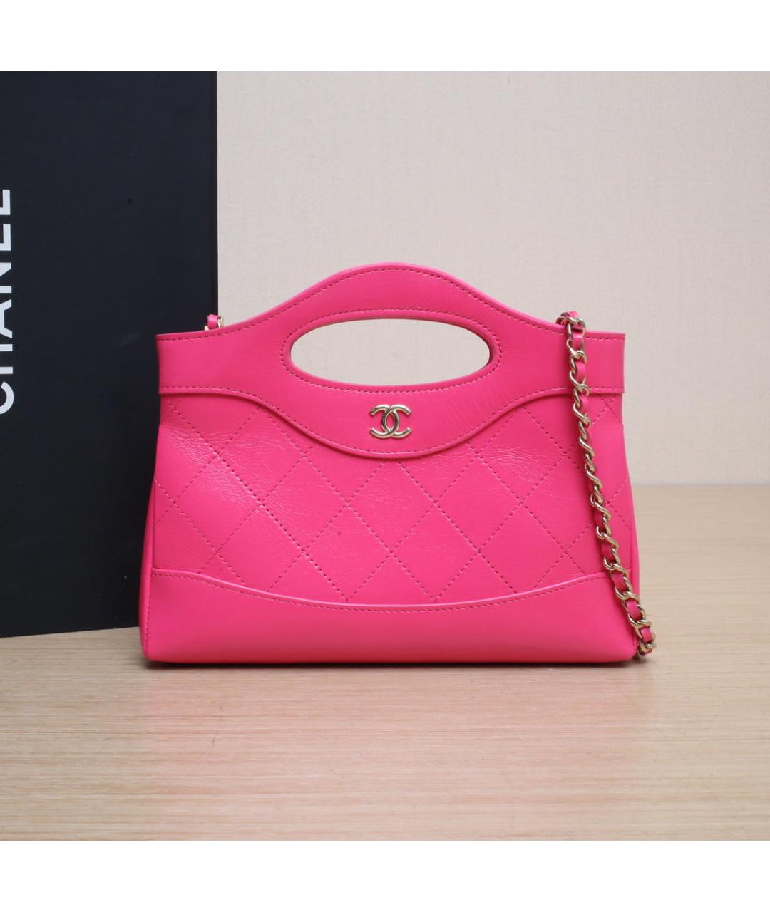 CHANEL Розовая кожаная сумка через плечо, фото 2
