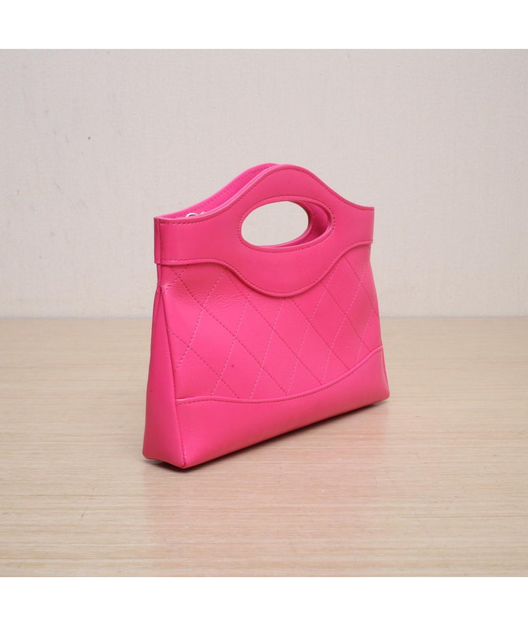 CHANEL Розовая кожаная сумка через плечо, фото 6
