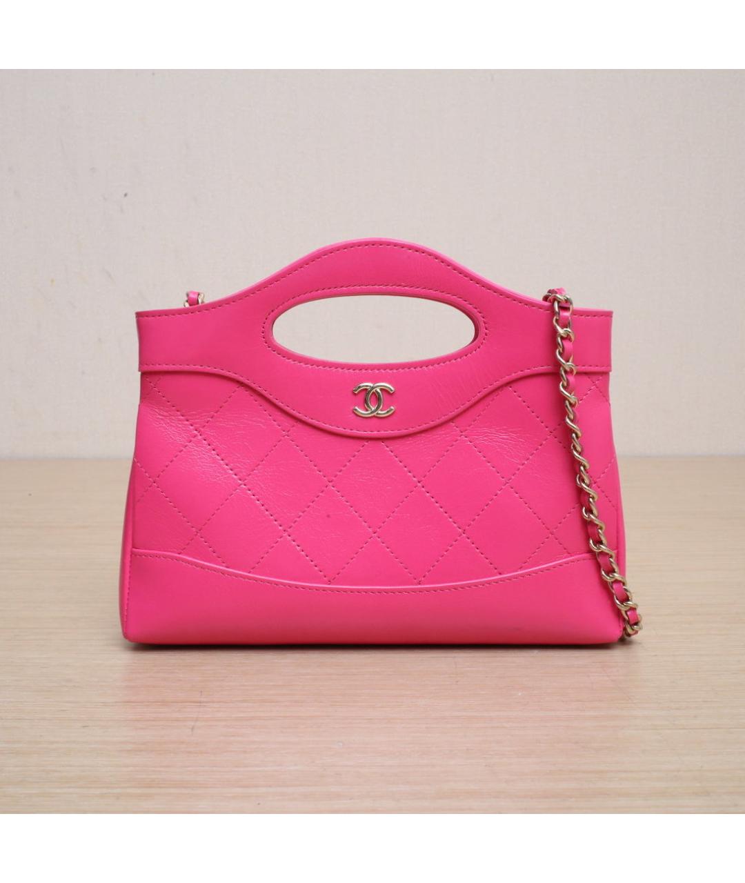 CHANEL Розовая кожаная сумка через плечо, фото 3