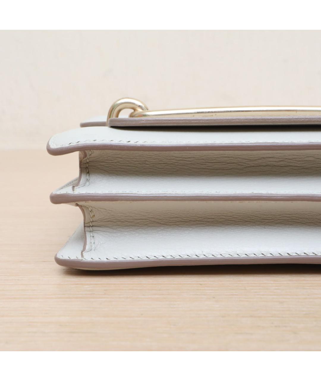 HERMES Серая кожаная сумка через плечо, фото 9