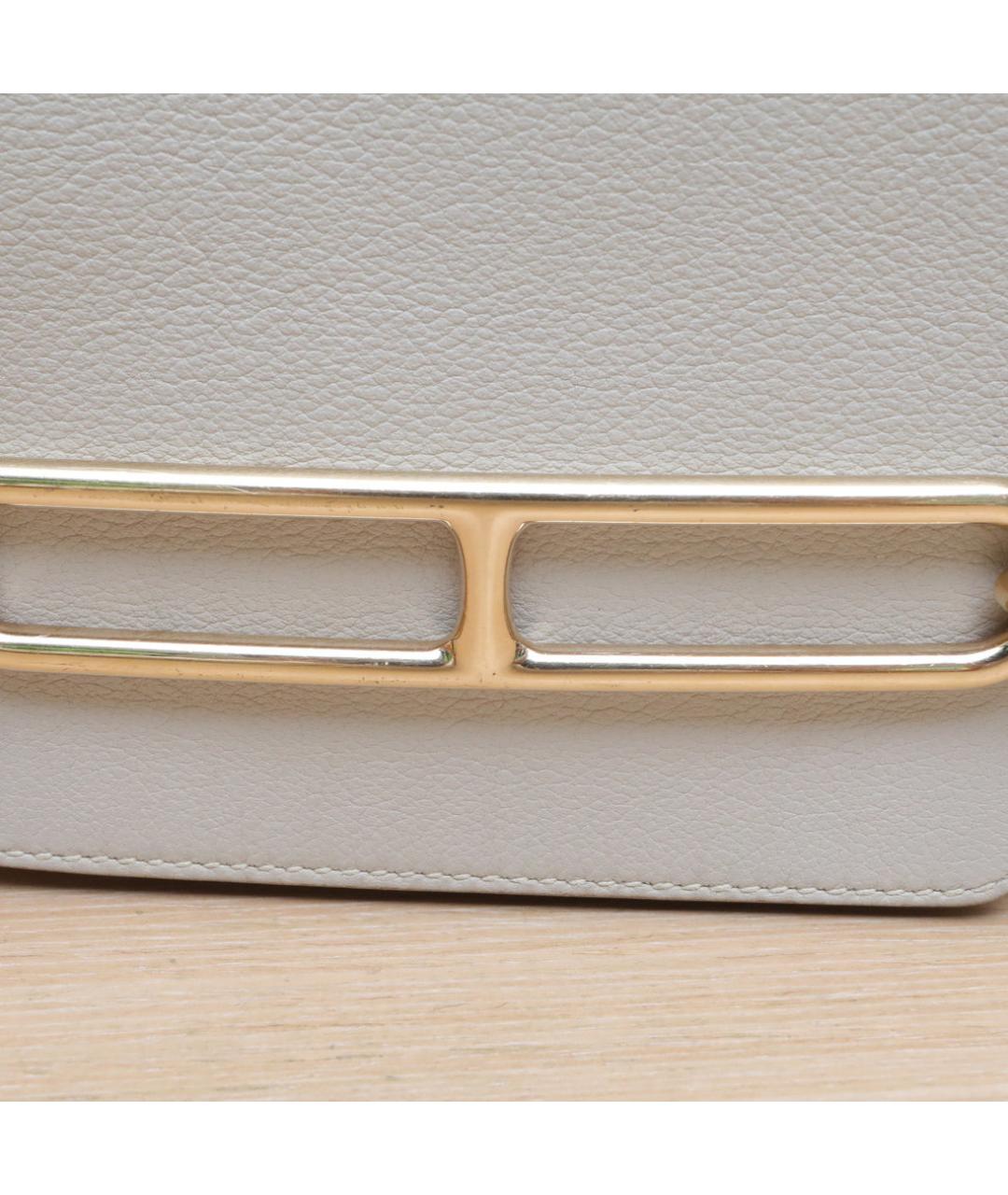 HERMES Серая кожаная сумка через плечо, фото 8