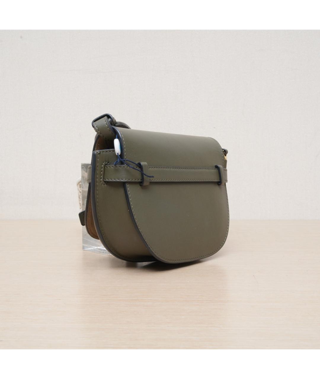 LOEWE Зеленая кожаная сумка через плечо, фото 6