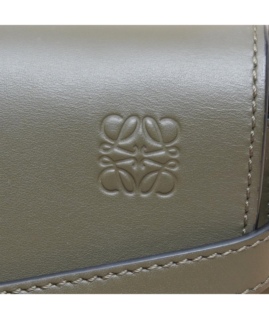 LOEWE Зеленая кожаная сумка через плечо, фото 8