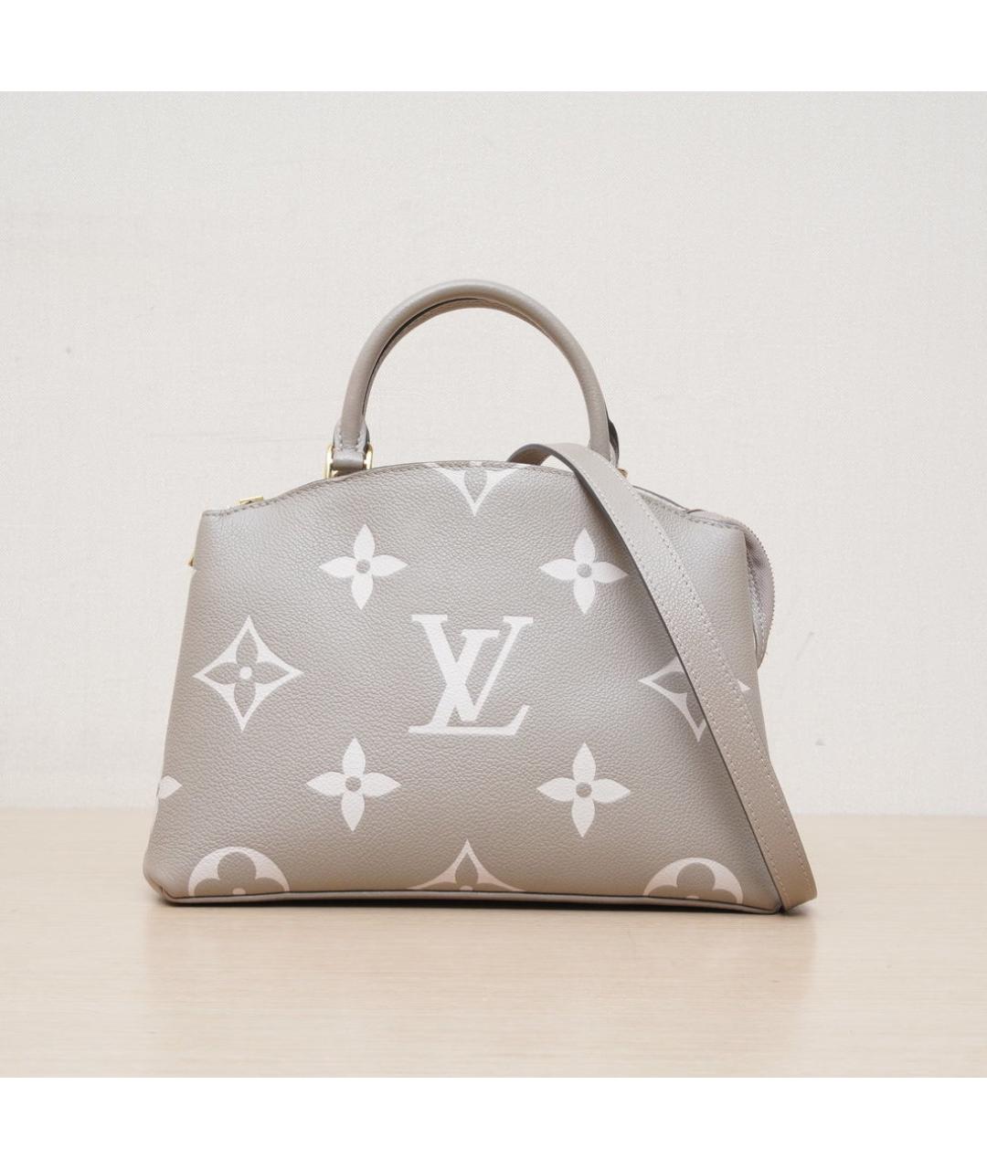 LOUIS VUITTON Серая кожаная сумка через плечо, фото 3