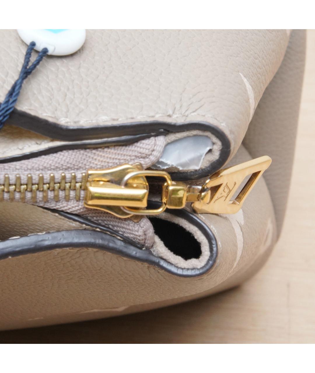 LOUIS VUITTON Серая кожаная сумка через плечо, фото 8