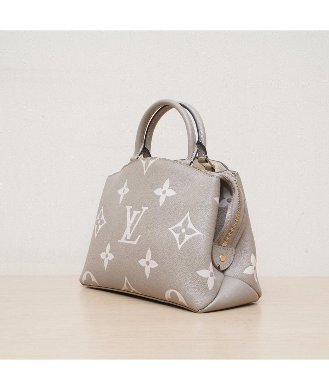 LOUIS VUITTON Серая кожаная сумка через плечо, фото 4