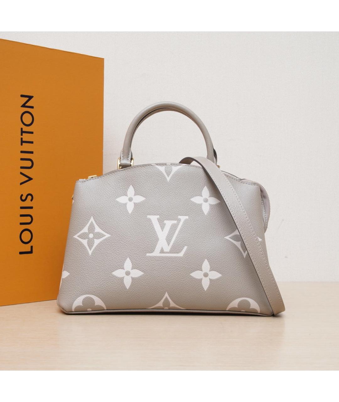 LOUIS VUITTON Серая кожаная сумка через плечо, фото 2