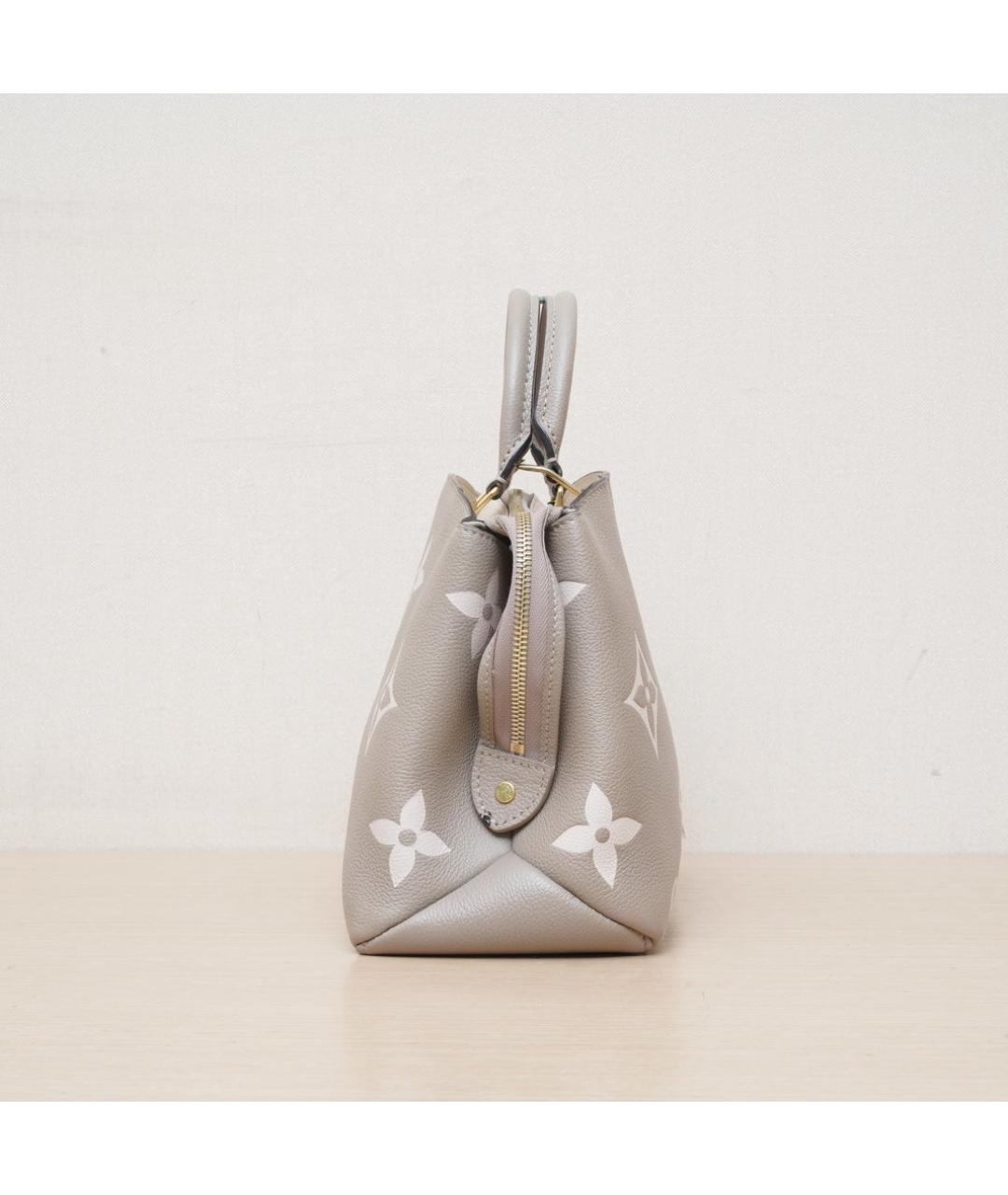 LOUIS VUITTON Серая кожаная сумка через плечо, фото 5