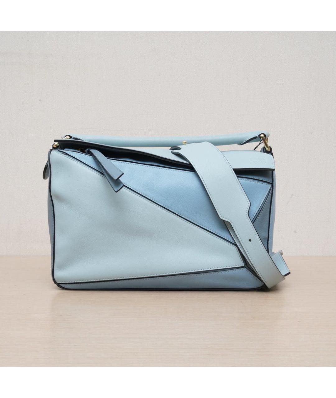 LOEWE Голубая кожаная сумка через плечо, фото 3