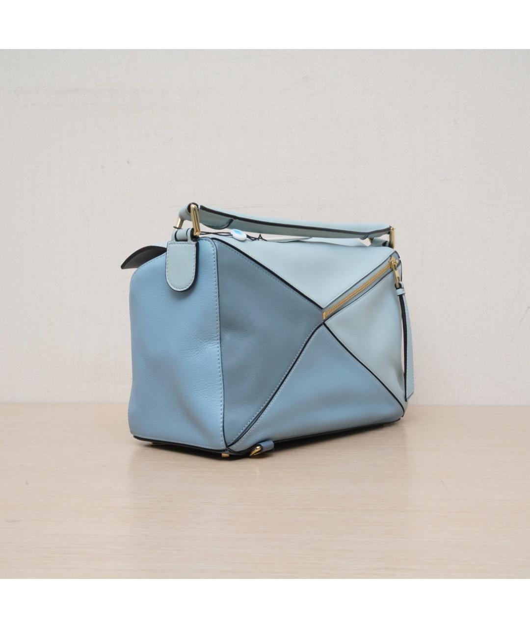 LOEWE Голубая кожаная сумка через плечо, фото 6