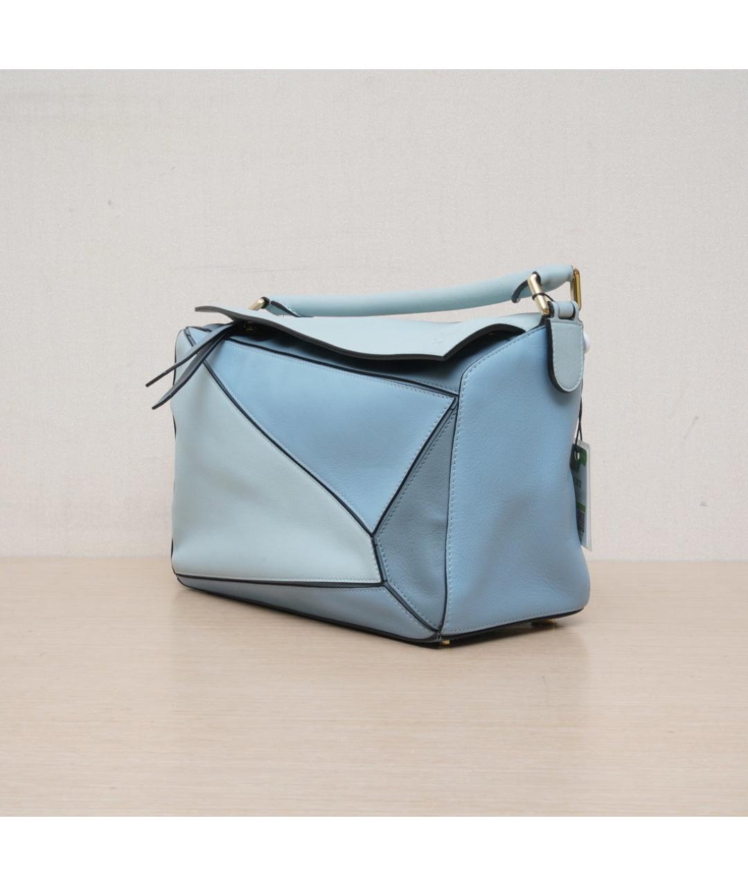 LOEWE Голубая кожаная сумка через плечо, фото 4