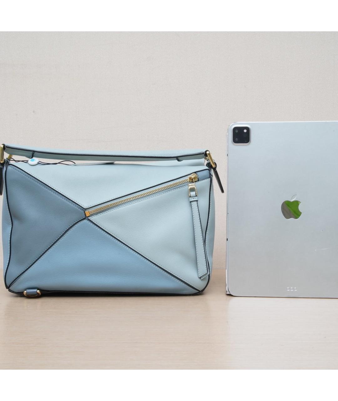 LOEWE Голубая кожаная сумка через плечо, фото 7