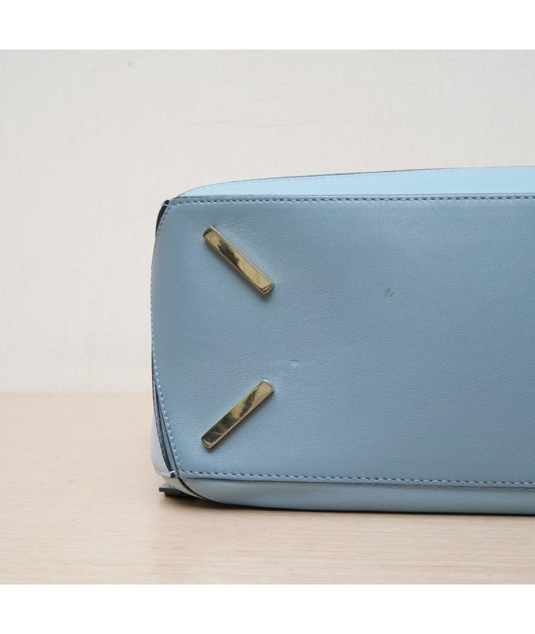LOEWE Голубая кожаная сумка через плечо, фото 9