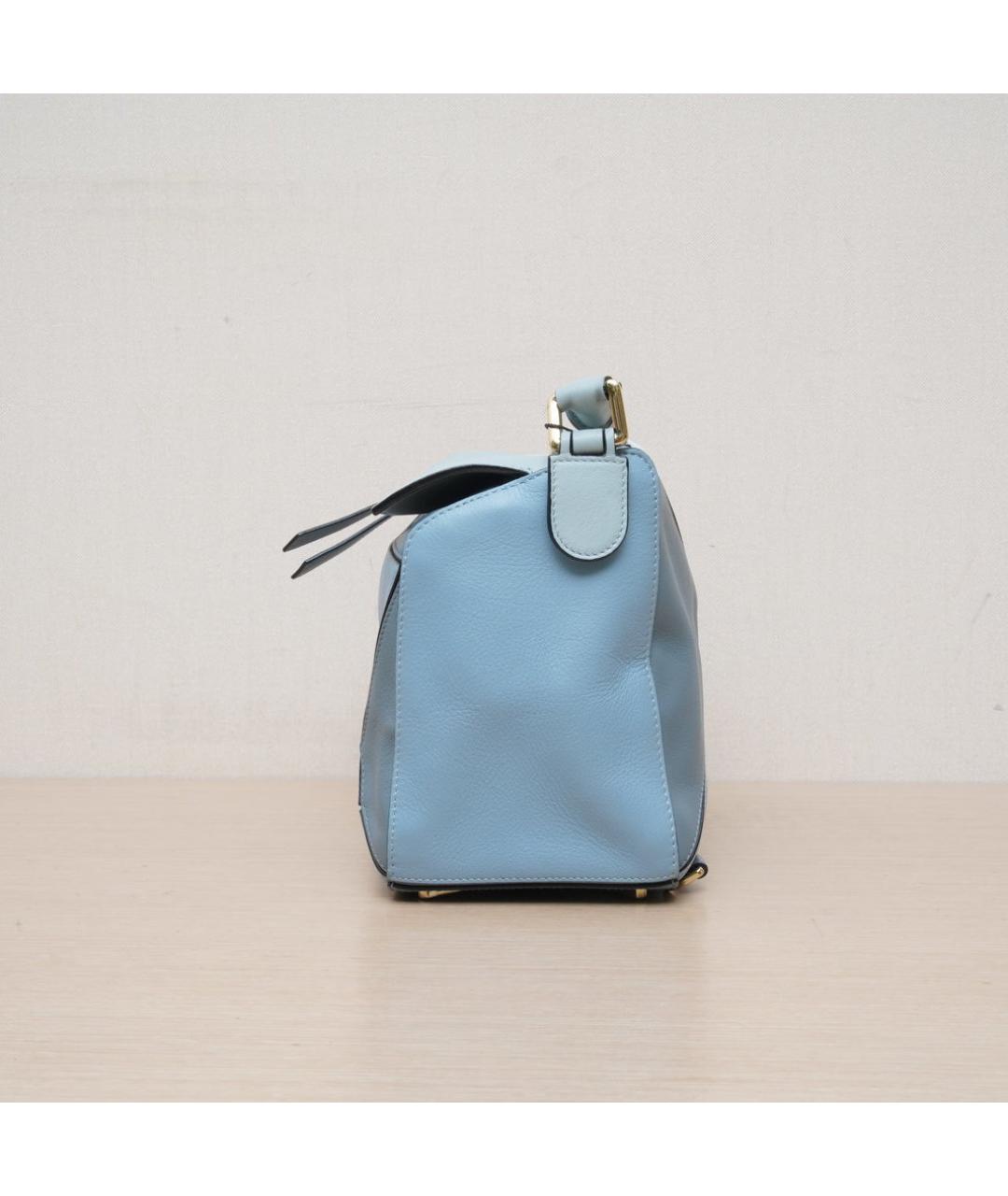 LOEWE Голубая кожаная сумка через плечо, фото 5