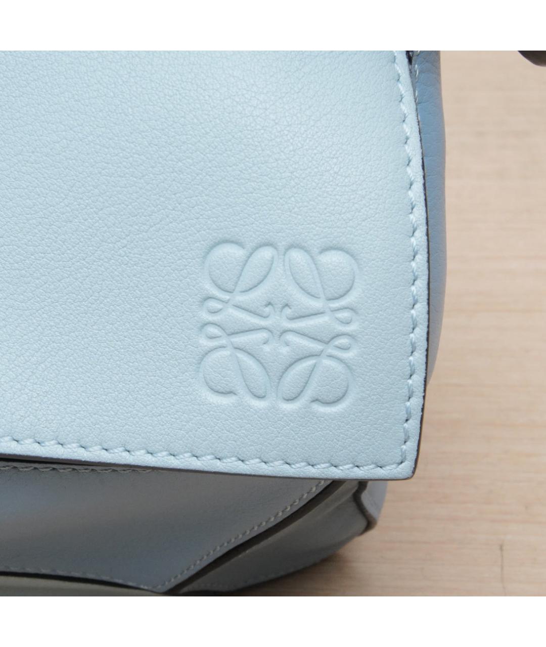 LOEWE Голубая кожаная сумка через плечо, фото 8