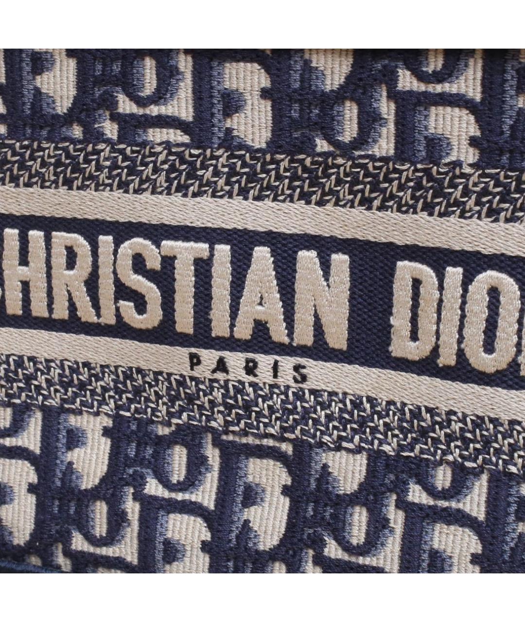 CHRISTIAN DIOR Темно-синяя тканевая сумка через плечо, фото 8
