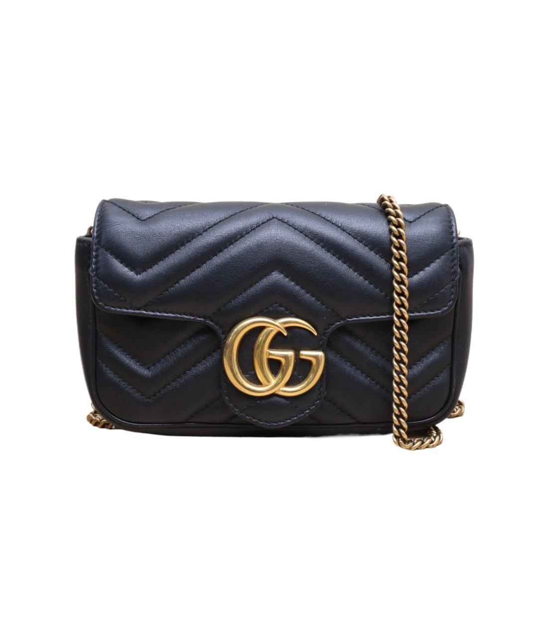 GUCCI Черная кожаная сумка через плечо, фото 1