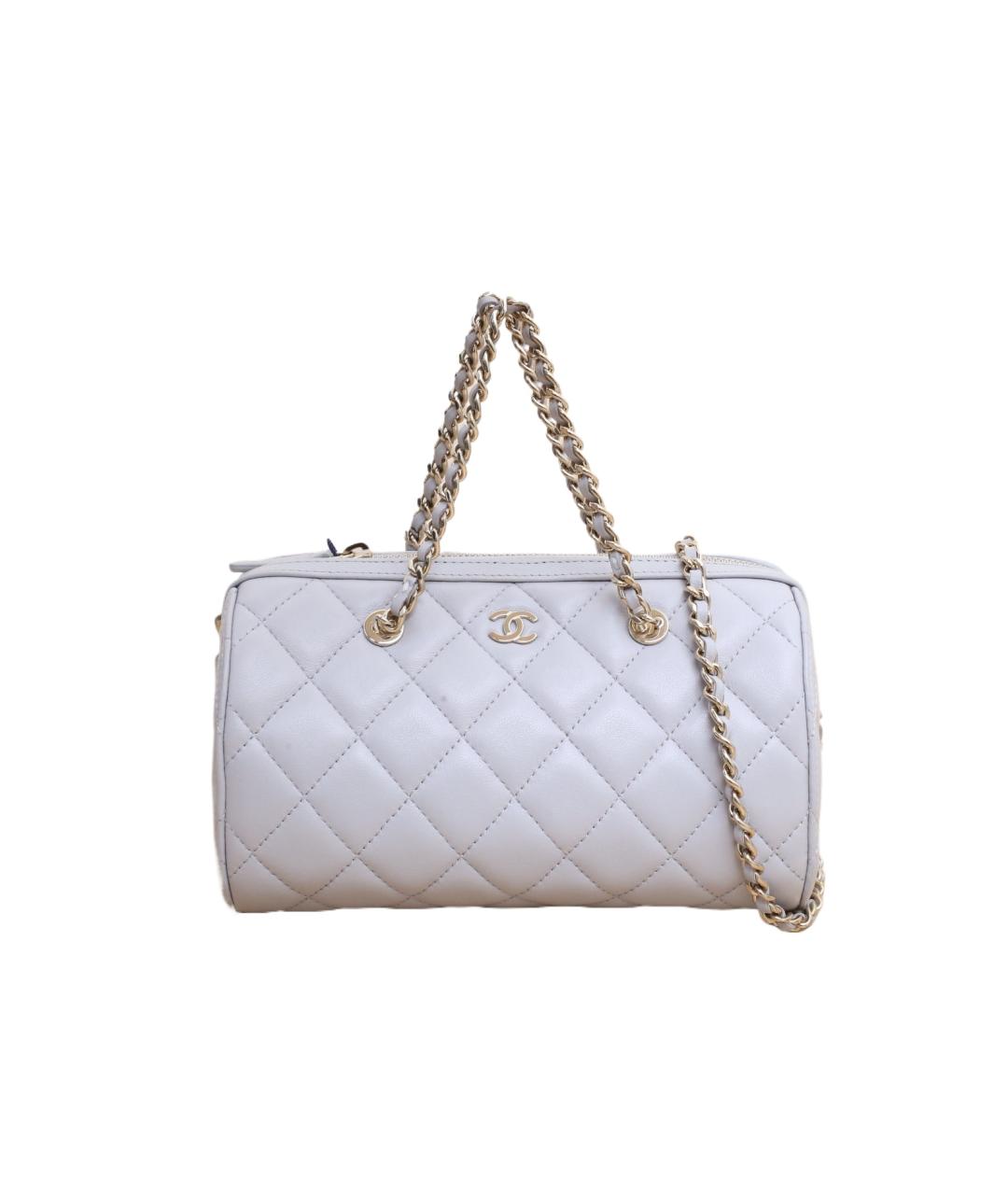 CHANEL Серая кожаная сумка через плечо, фото 1