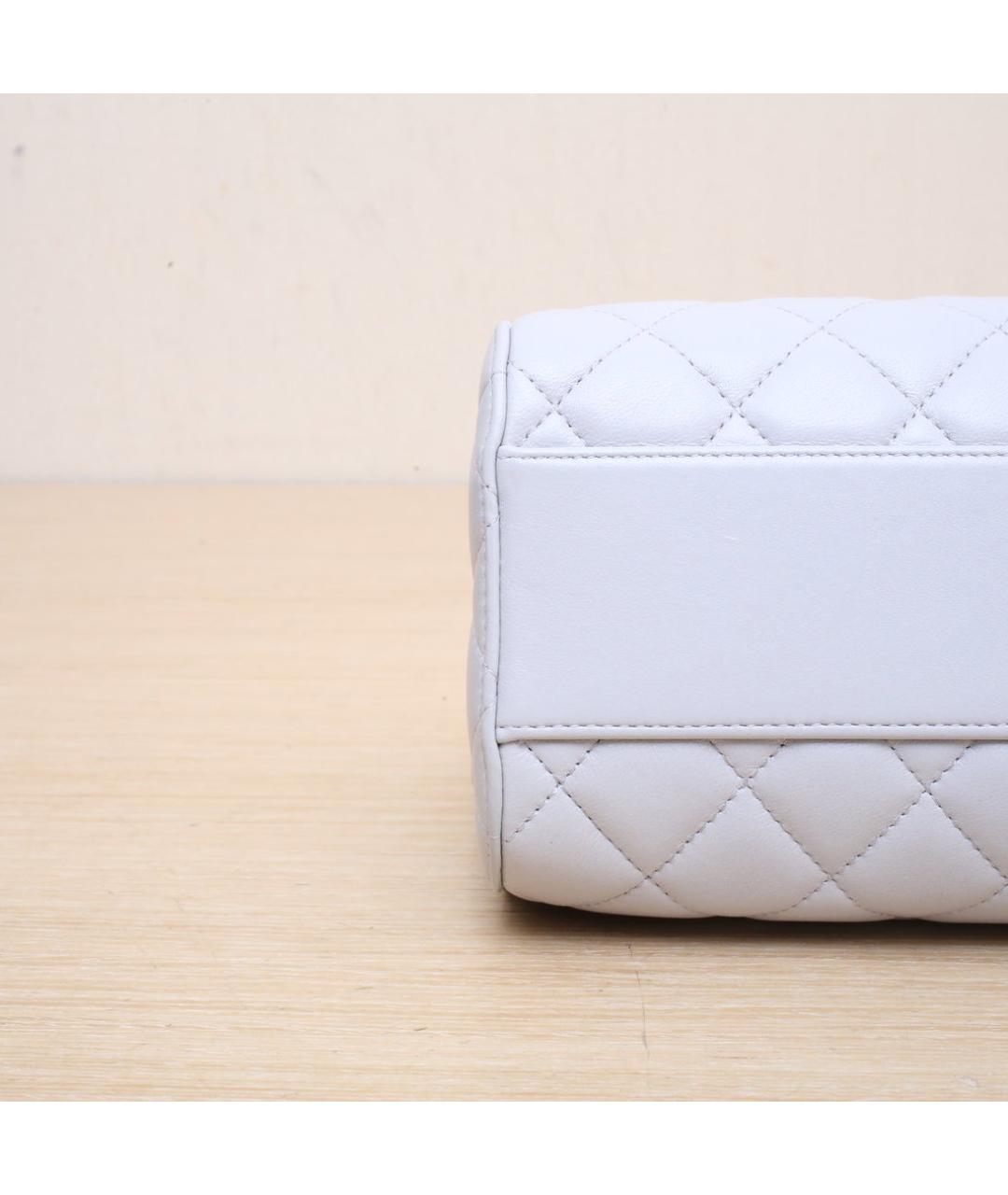 CHANEL Серая кожаная сумка через плечо, фото 9