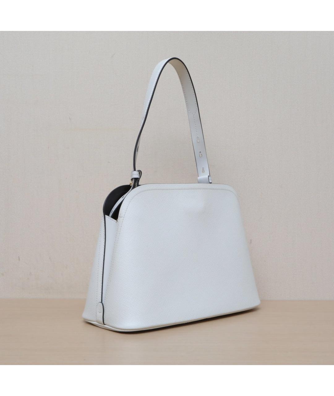 PRADA Белая кожаная сумка через плечо, фото 6