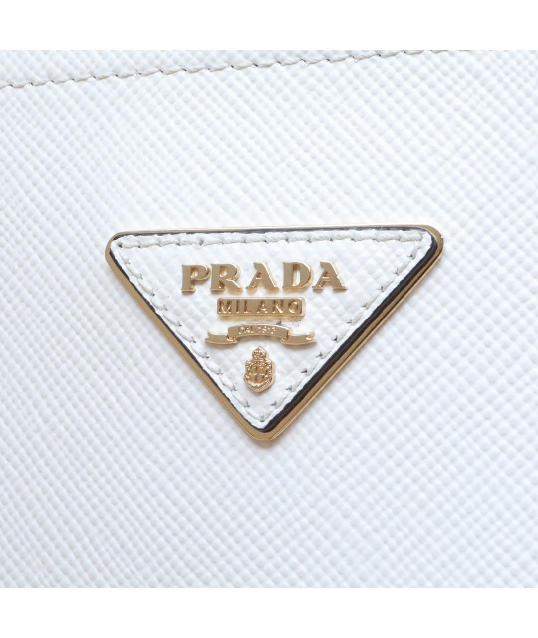 PRADA Белая кожаная сумка через плечо, фото 8