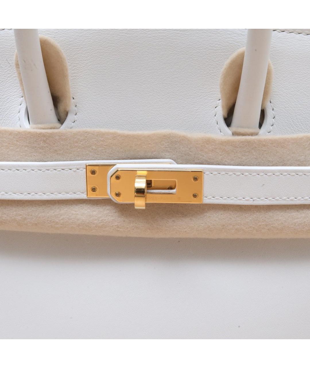 HERMES Белая кожаная сумка через плечо, фото 8