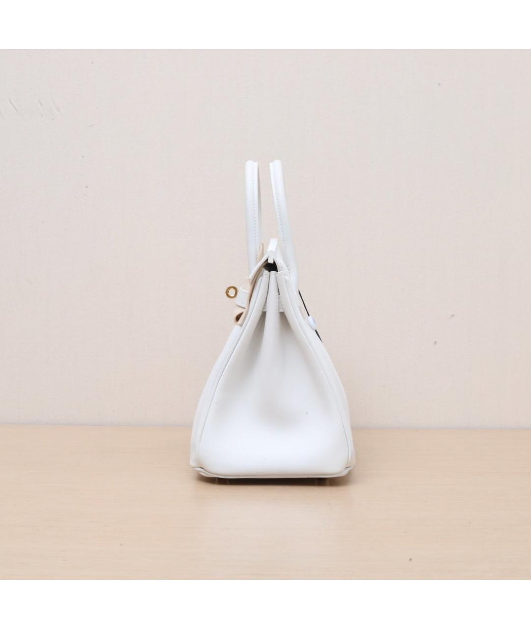 HERMES Белая кожаная сумка через плечо, фото 5
