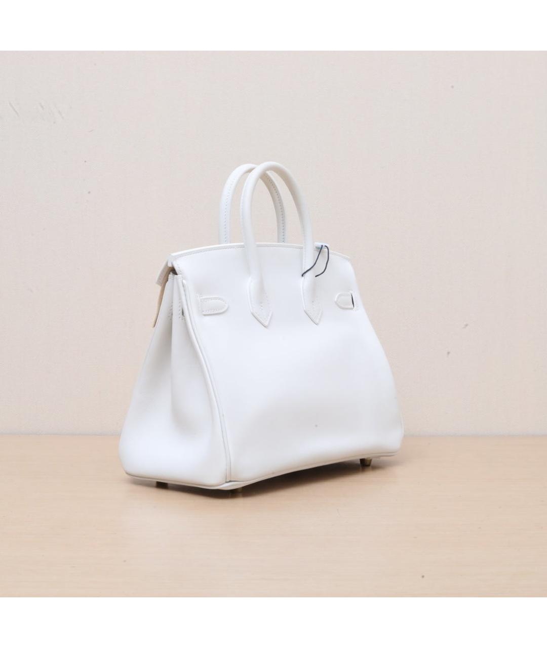 HERMES Белая кожаная сумка через плечо, фото 6