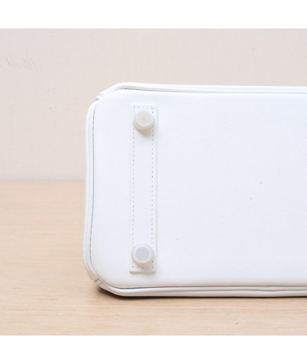 HERMES Белая кожаная сумка через плечо, фото 9