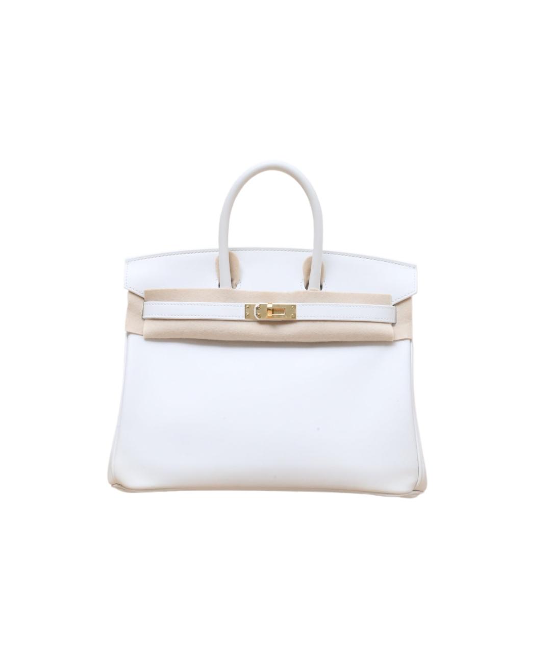 HERMES Белая кожаная сумка через плечо, фото 1