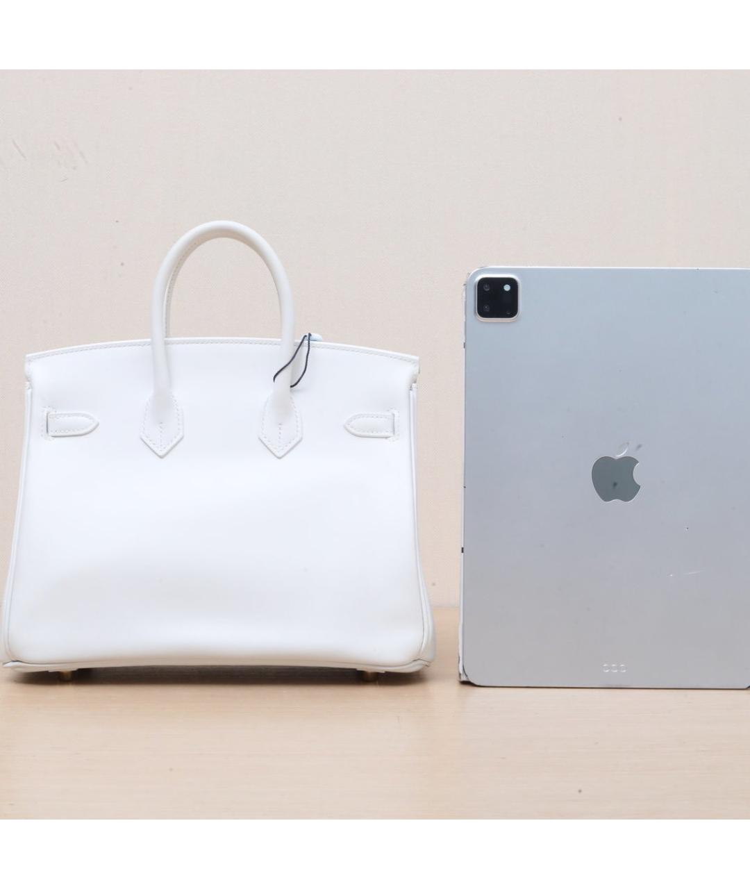 HERMES Белая кожаная сумка через плечо, фото 7