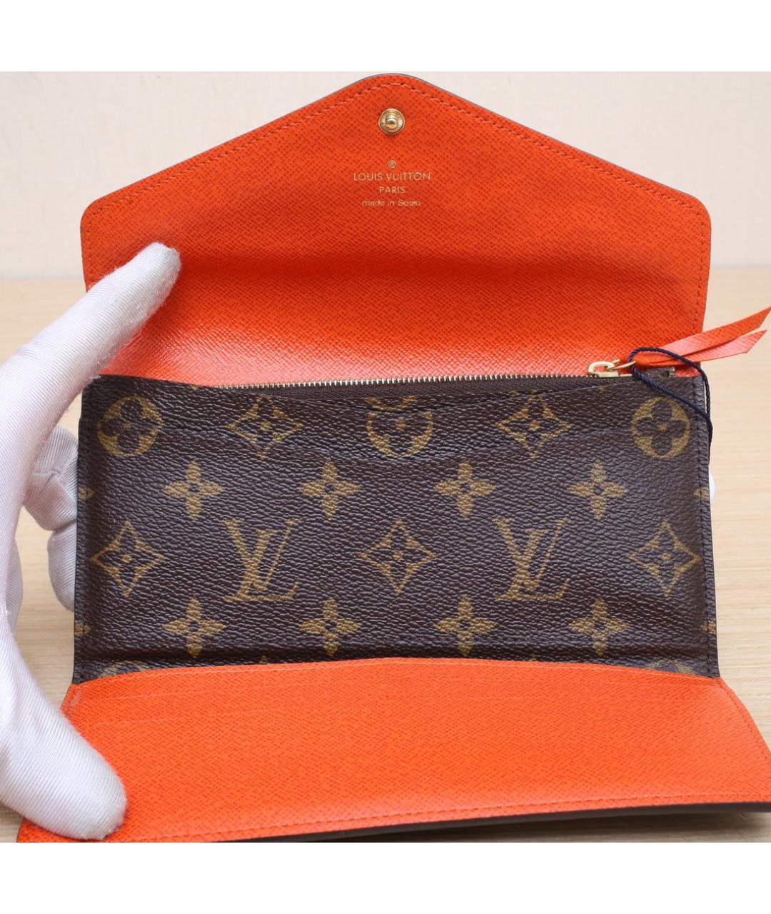 LOUIS VUITTON Коричневый кошелек, фото 9