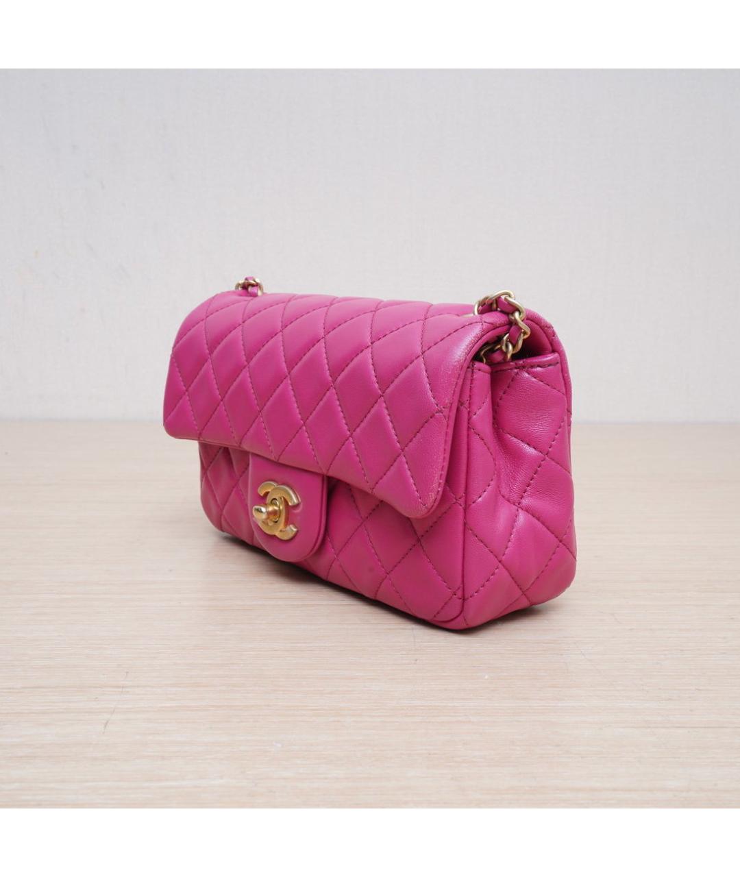 CHANEL Розовая кожаная сумка через плечо, фото 4