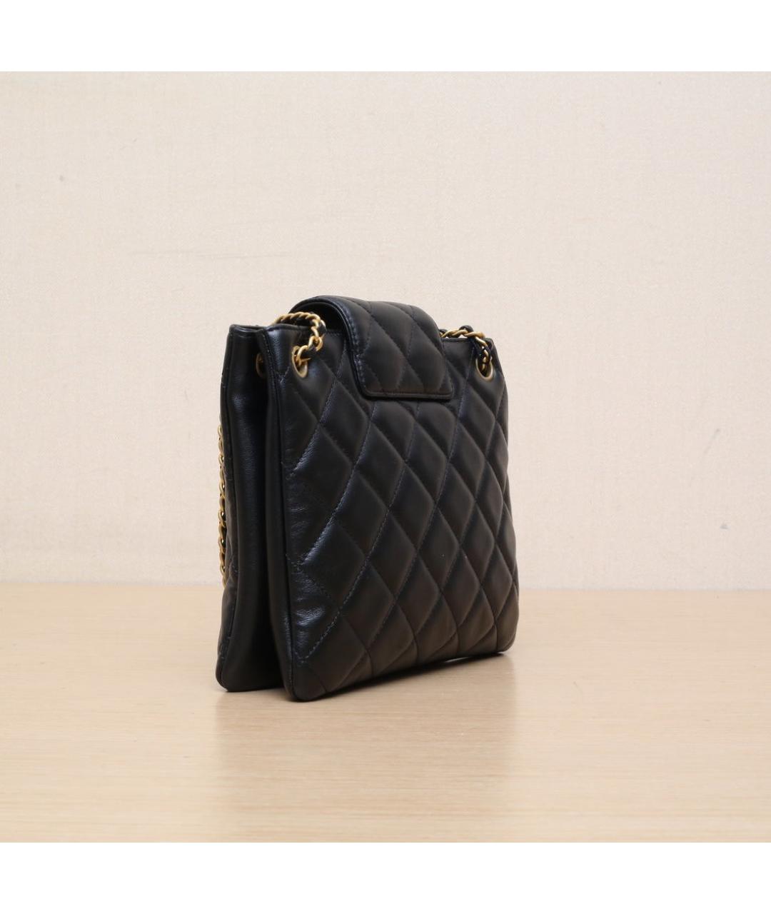 CHANEL Черная кожаная сумка через плечо, фото 6
