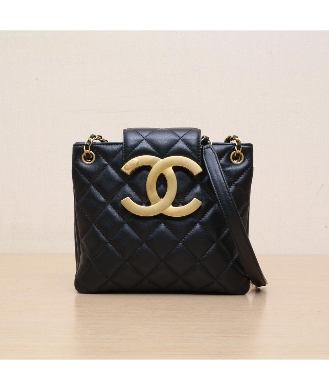 CHANEL Черная кожаная сумка через плечо, фото 3