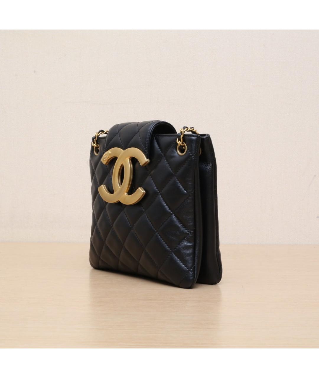 CHANEL Черная кожаная сумка через плечо, фото 4