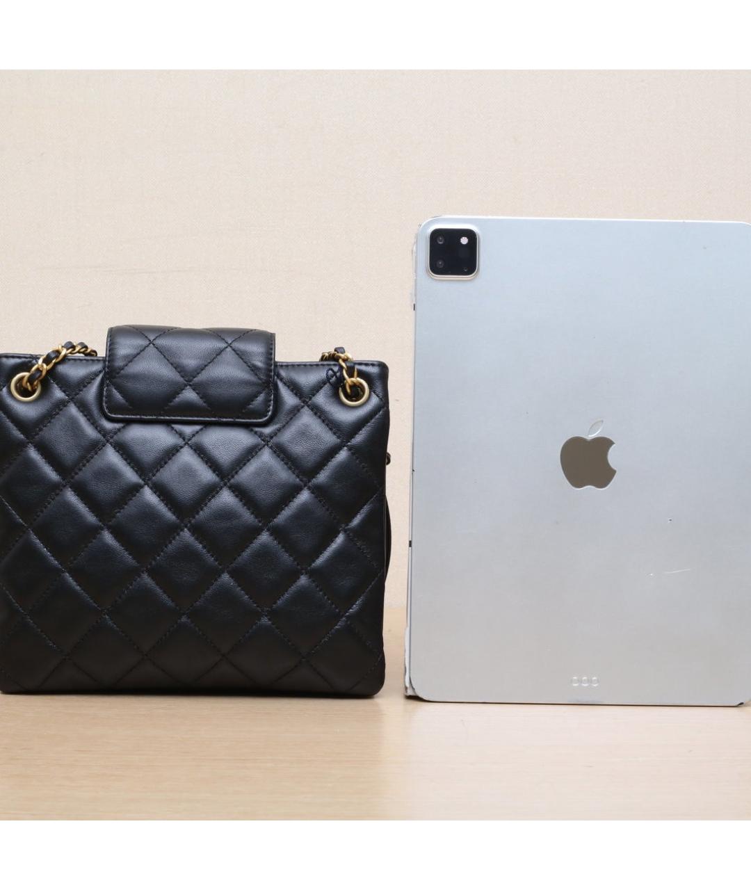 CHANEL Черная кожаная сумка через плечо, фото 7