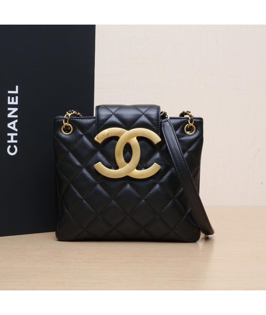 CHANEL Черная кожаная сумка через плечо, фото 2