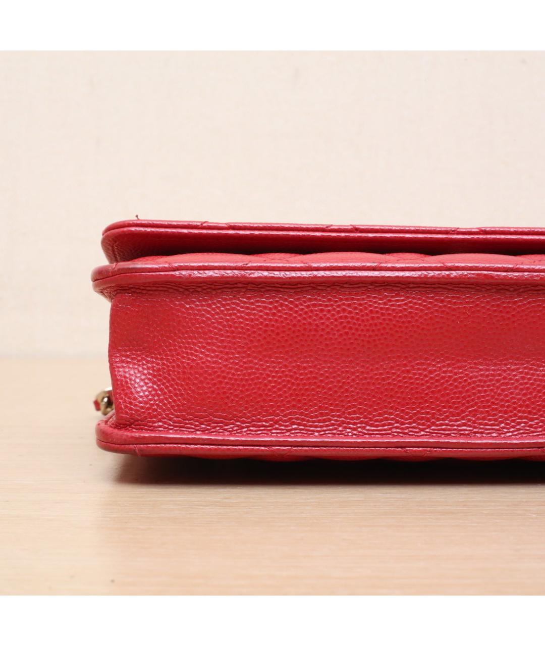 CHANEL Красная кожаная сумка через плечо, фото 9